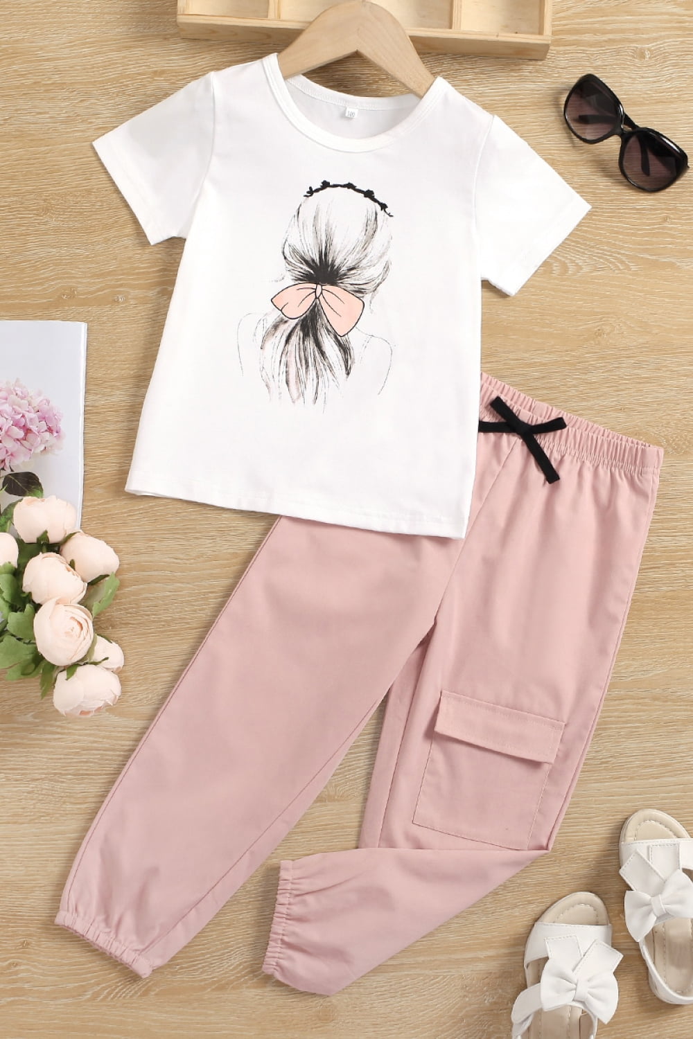 Girls Graphic Tee and Joggers Set – Tias Truth