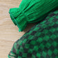 Girls Checkered Bow Detail Spliced Dress_8