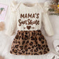 Baby Girl Letter Graphic Sweater and Leopard Skirt Set_3
