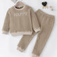Kids HAPPY Textured Top and Joggers Set_1