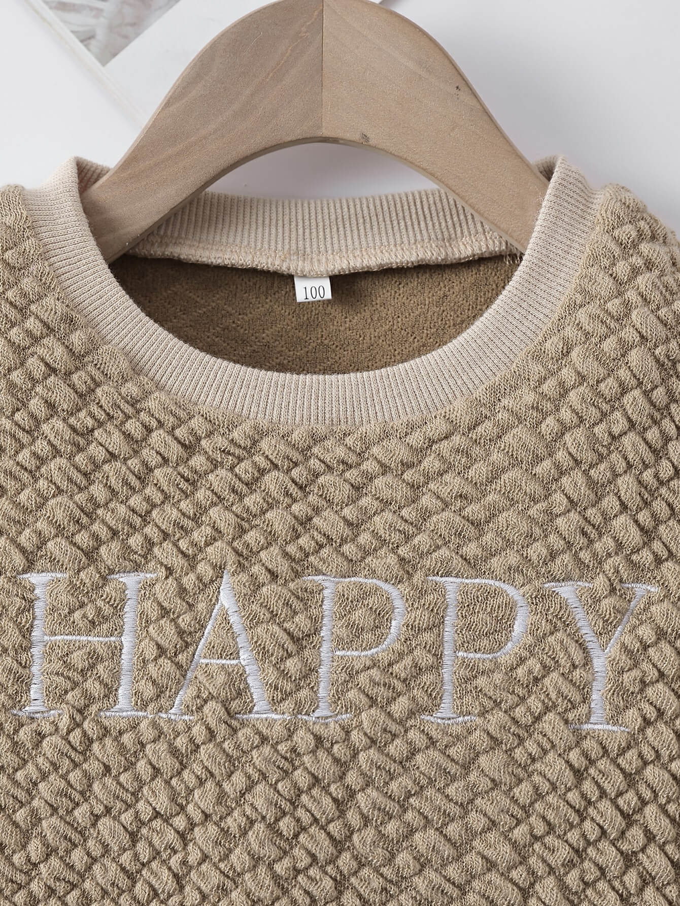 Kids HAPPY Textured Top and Joggers Set_7