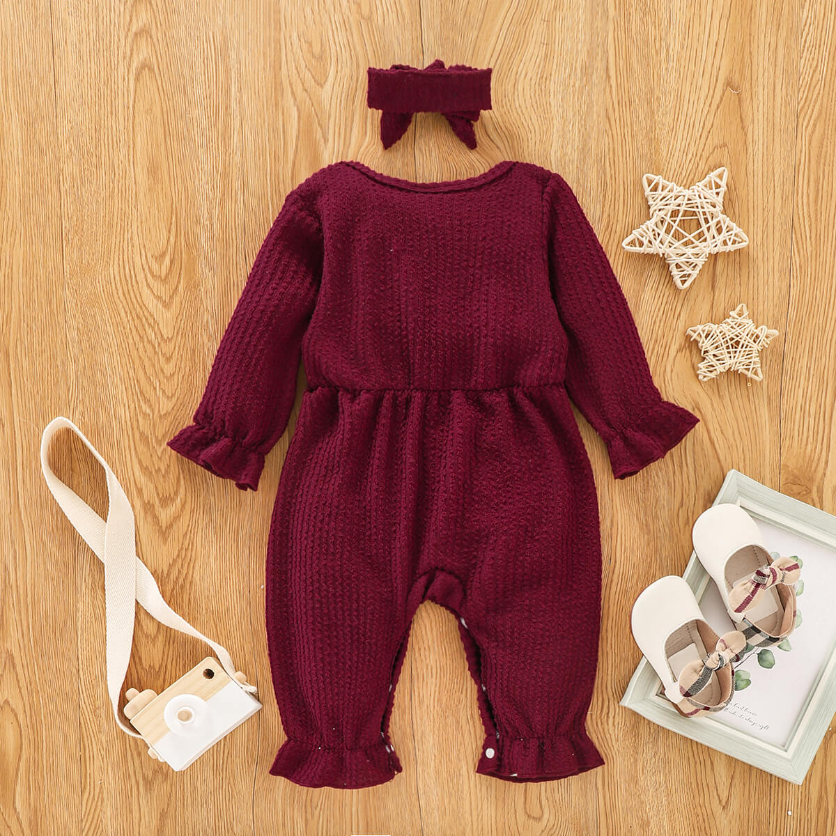 Baby Bow Detail Flounce Sleeve Jumpsuit_35