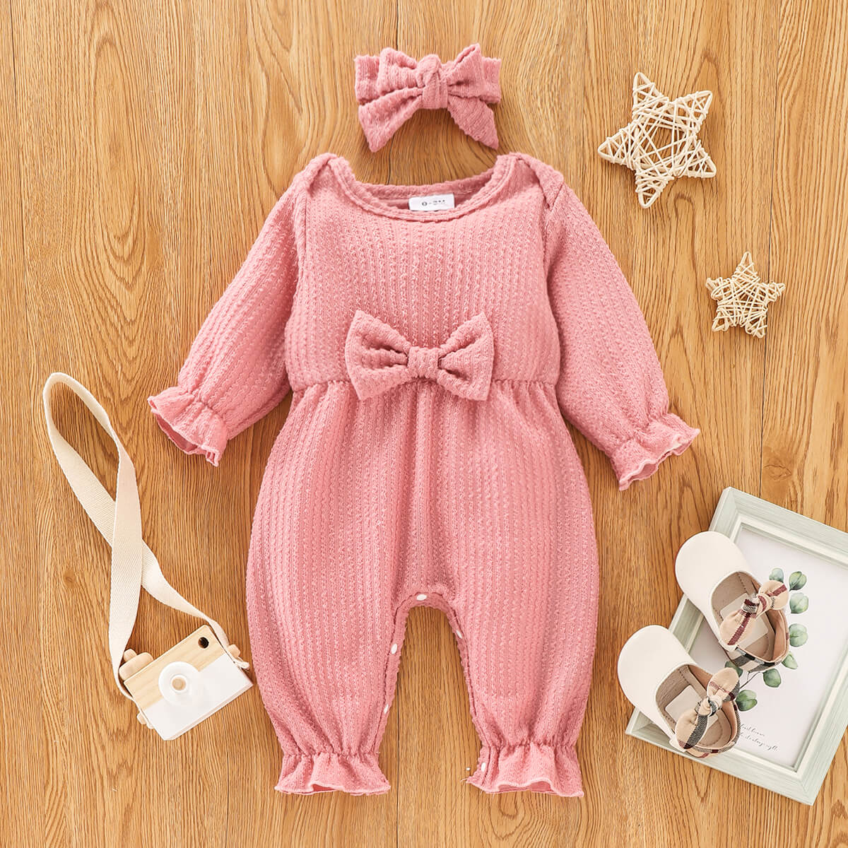 Baby Bow Detail Flounce Sleeve Jumpsuit_3