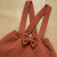 Girls Two-Tone Ribbed Top and Bow Pinafore Skirt Set_8