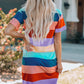 Color Block Side Slit Mini Dress For Women_2