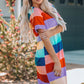 Color Block Side Slit Mini Dress For Women_5