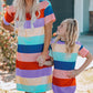 Color Block Side Slit Mini Dress For Women_7