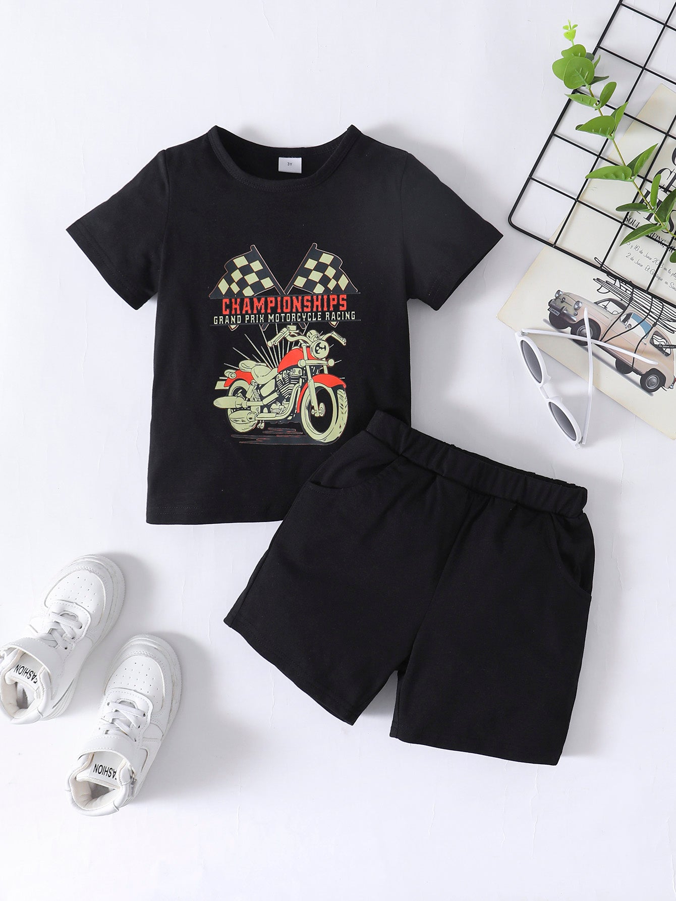 Boys CHAMPIONSHIPS Graphic Tee and Shorts Set_0