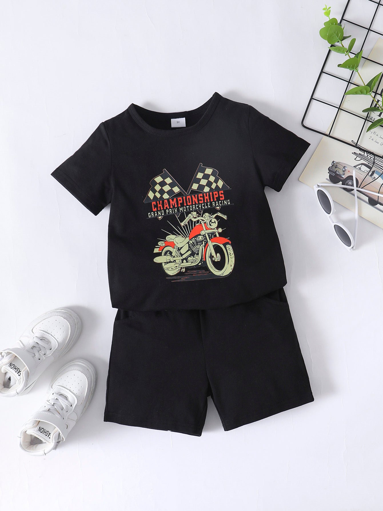 Boys CHAMPIONSHIPS Graphic Tee and Shorts Set_8