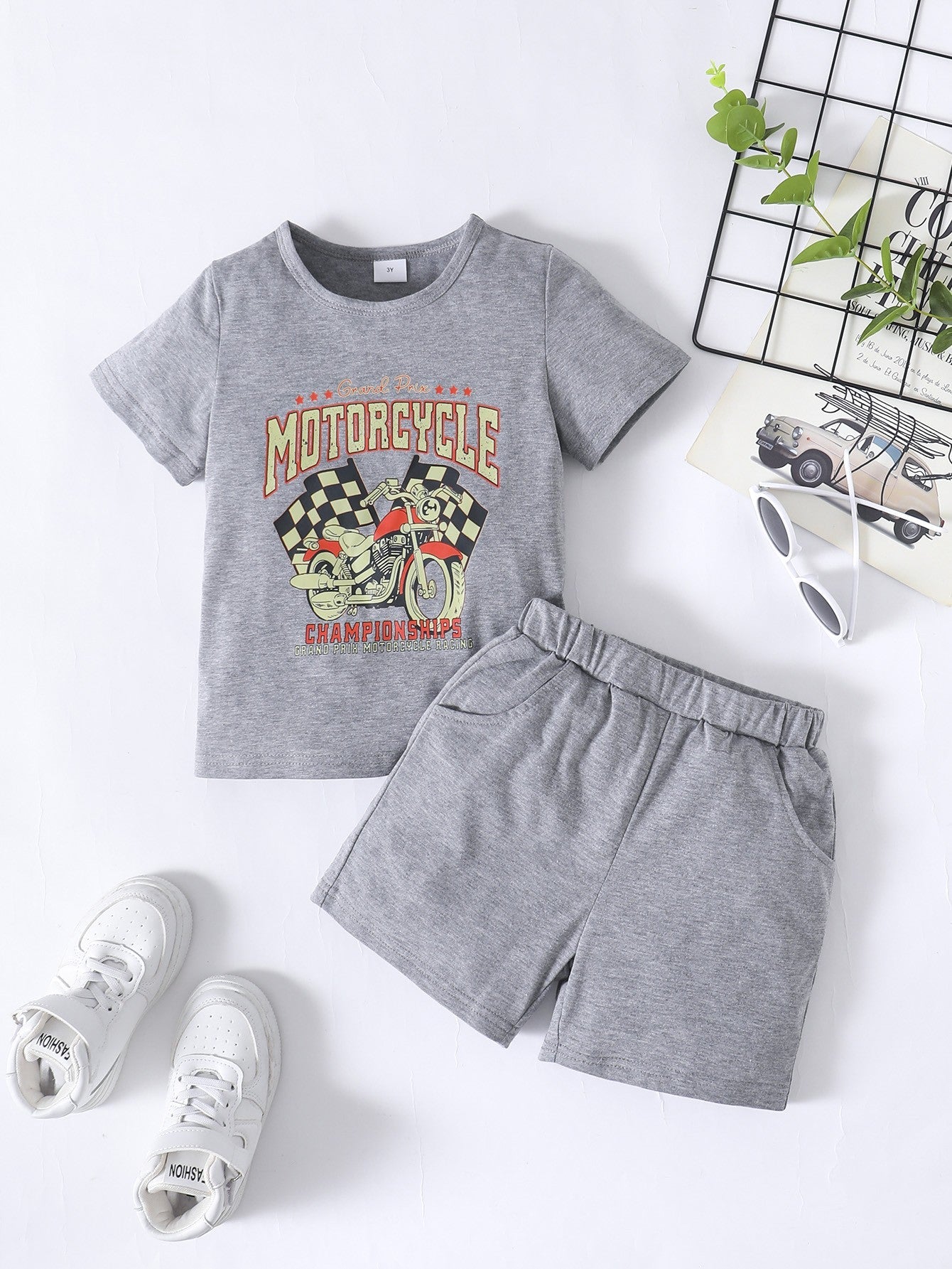 Boys CHAMPIONSHIPS Graphic Tee and Shorts Set_1