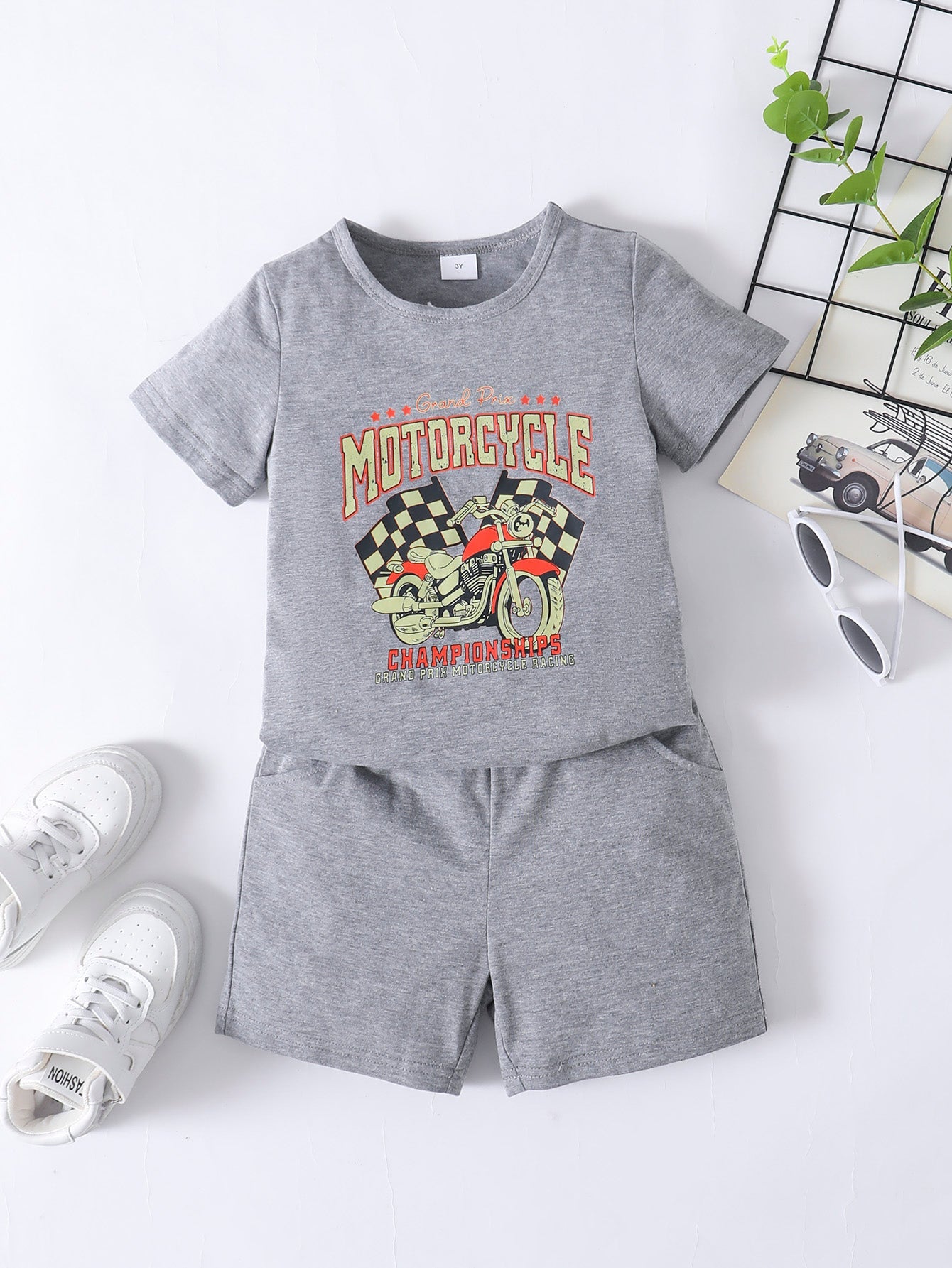 Boys CHAMPIONSHIPS Graphic Tee and Shorts Set_13
