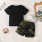 MAMA'S BOY Graphic T-Shirt and Camouflage Shorts Set_1