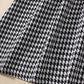 Girls Houndstooth Faux Layered Puff Sleeve Dress_2