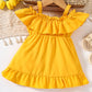 Baby Girl Frill Trim Ruffle Hem Dress_1