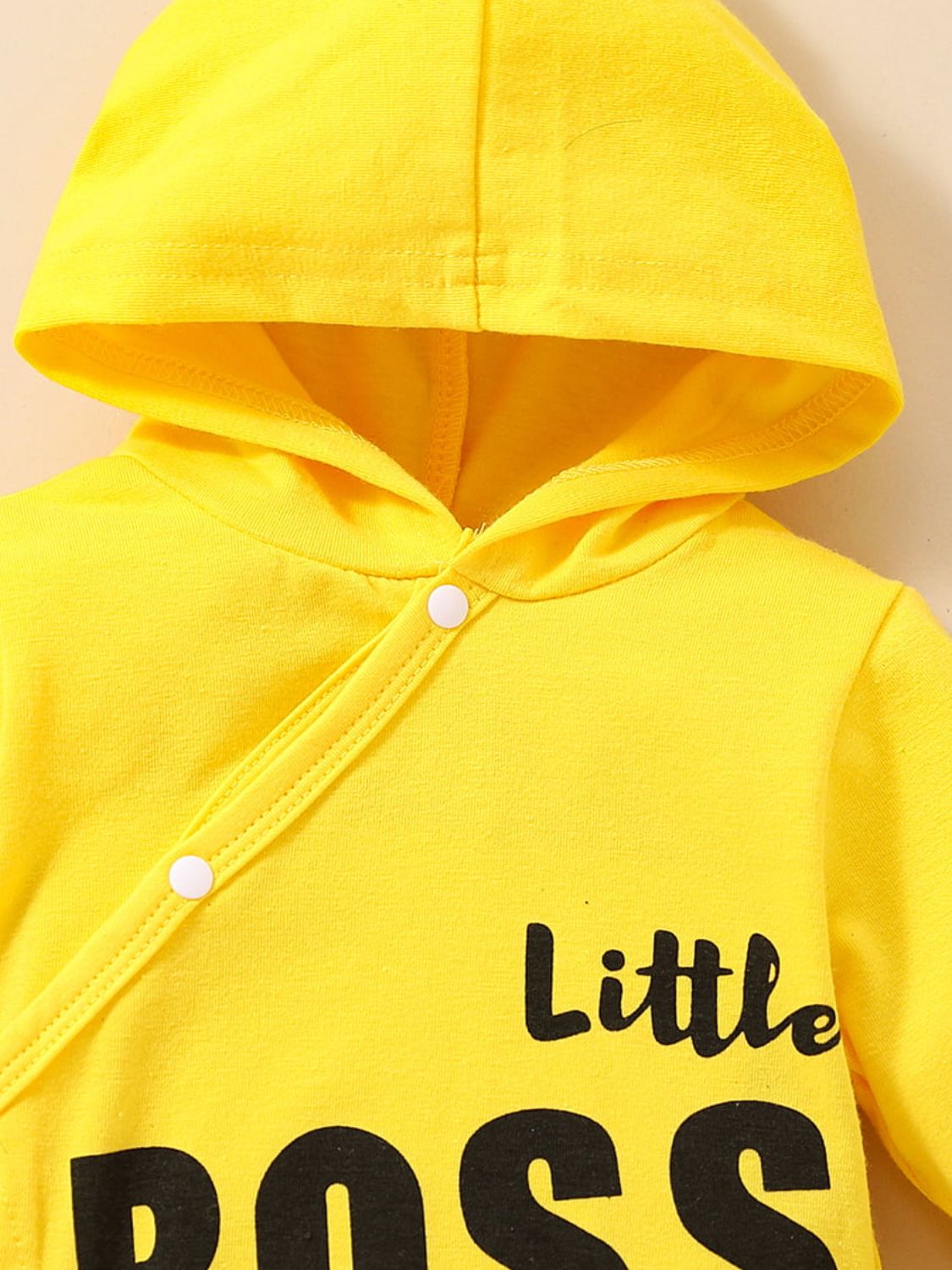 Baby LITTLE BOSS Graphic Hooded Jumpsuit_2