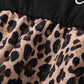 Girls Leopard Graphic Handkerchief Hem Spliced Dress_5